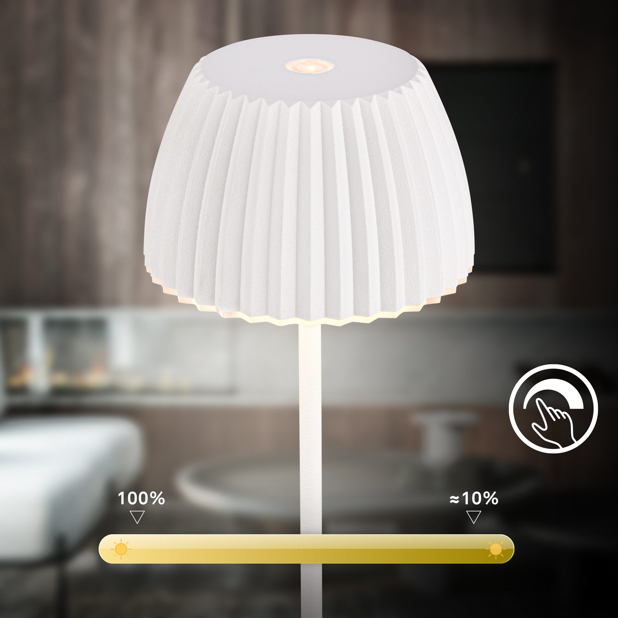 Briloner Leuchten LED Tischleuchte Akku LED Tischleuchte, LED fest integriert – Bild 4 von 5
