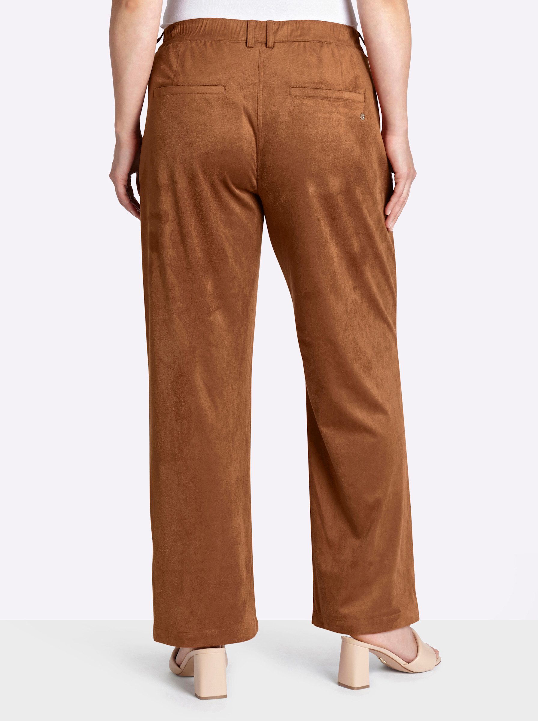 Sheego Jerseyhose Lederimitat-Hose normal günstig online kaufen