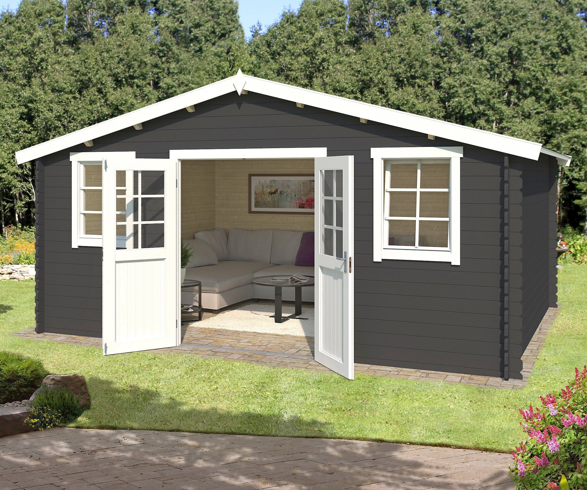 LASITA MAJA Gartenhaus Udo 300, BxT: 522x320 cm, Blockbohlenhaus 28mm