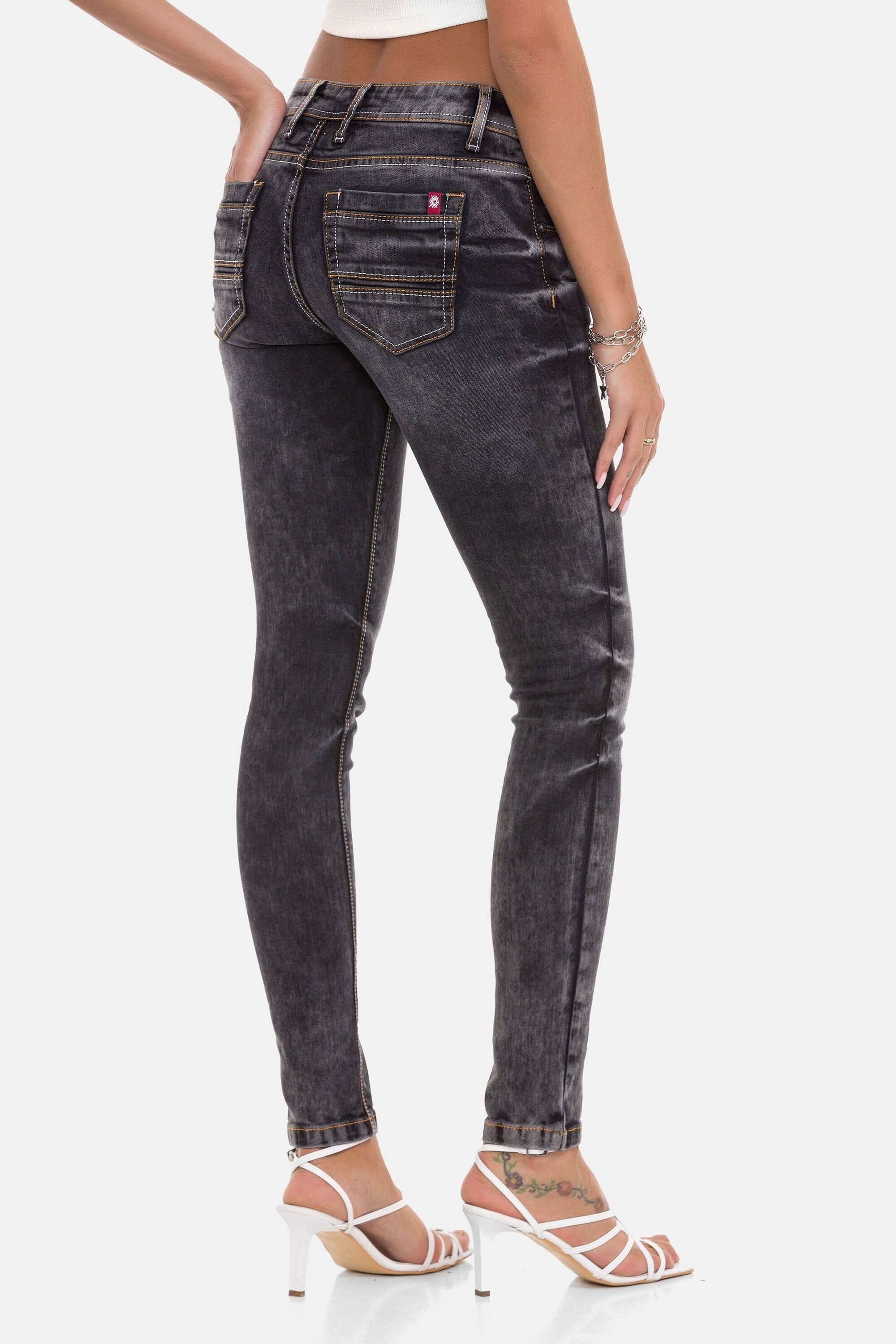 Cipo & Baxx Slim-fit-Jeans Jeans im Used-Look, WD443