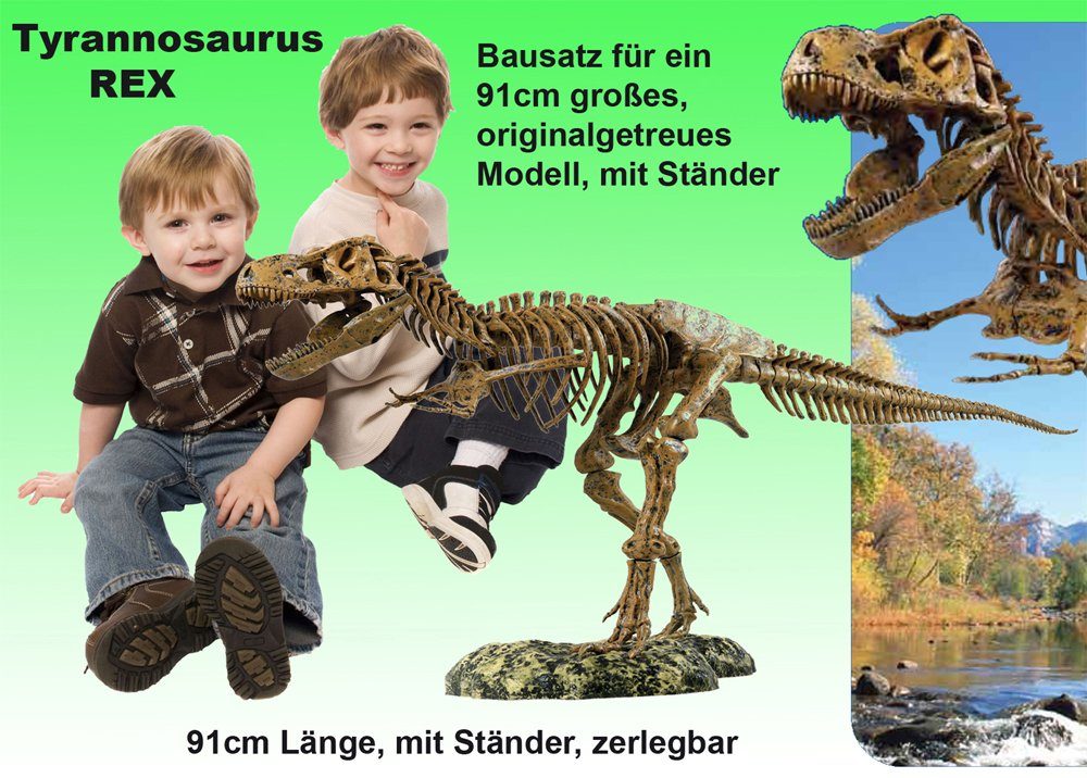 Ständer 91cm Modell Tyrannosaurus (51-tlg), Skelett mit leicht verständlich Rex Bausatz, T-Rex große Detailtreue Experimentierkasten Edu-Toys aufzubauen,