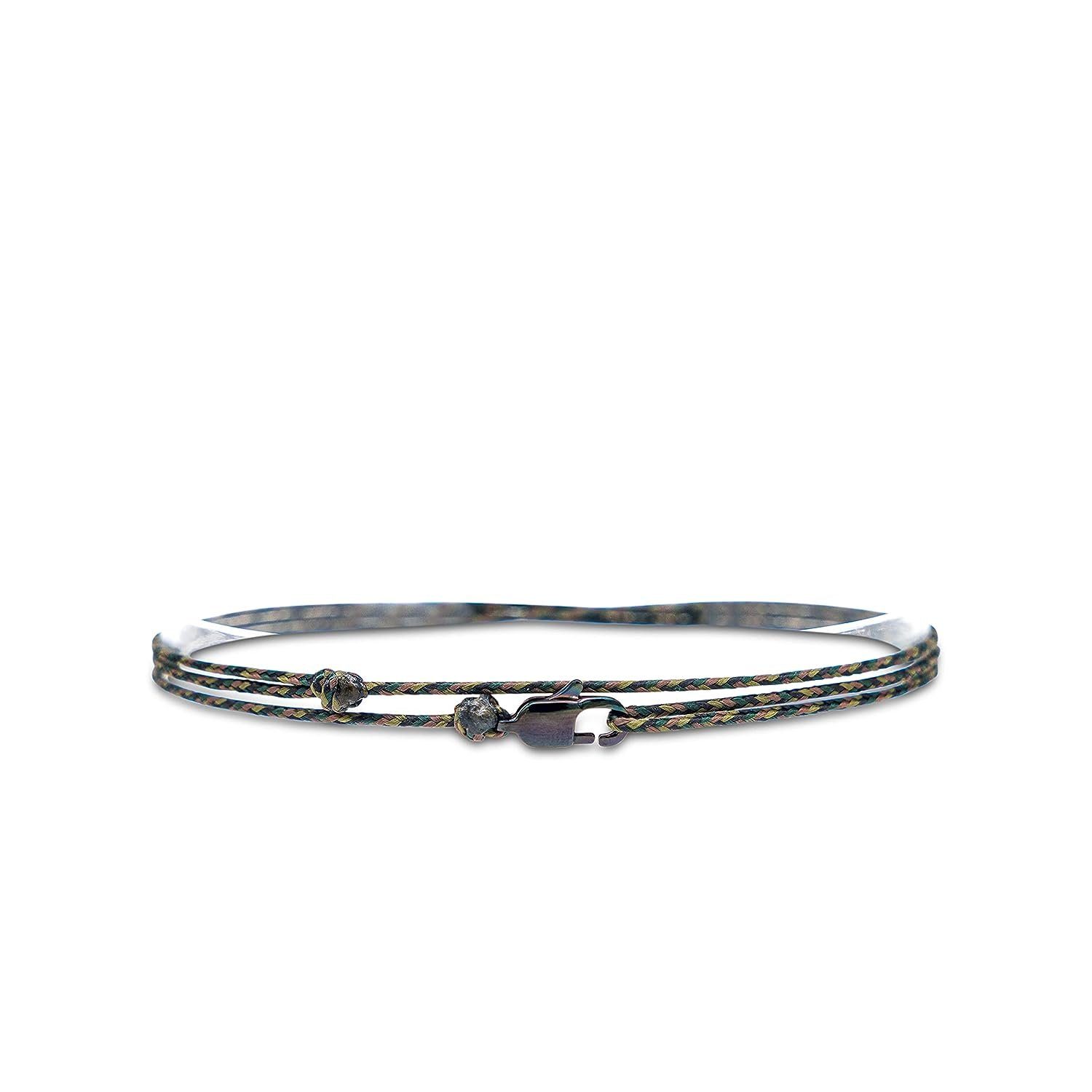 Made by Nami Fußkette Dünnes Wickelfußband Strand Festival Surfer-Schmuck, Karabiner-Haken Verschluss 100% Wasserfest Verstellbar
