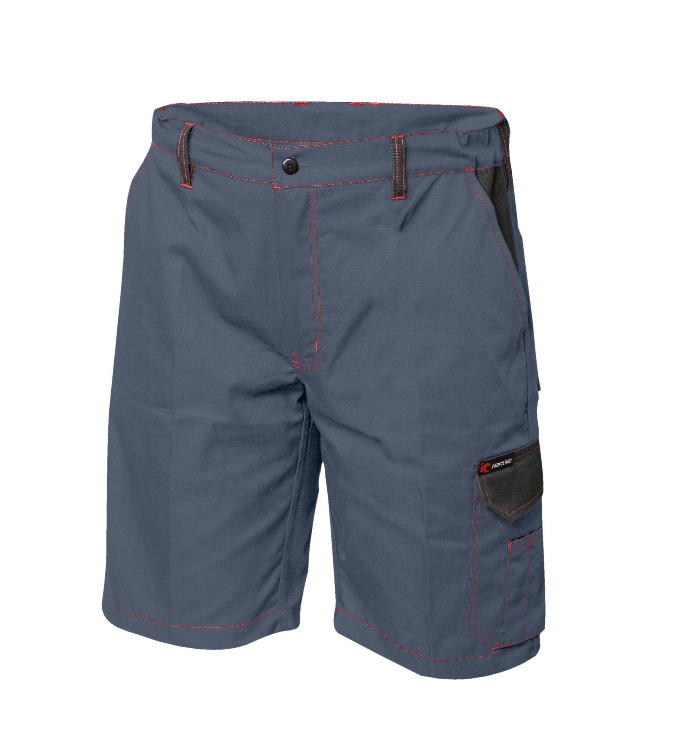 Craftland Arbeitsshorts kurze Herren Twill Arbeitshose leichte Shorts mit UV Schutz robuste, bequeme und leichte Sommer-Shorts mit UV-Schutz