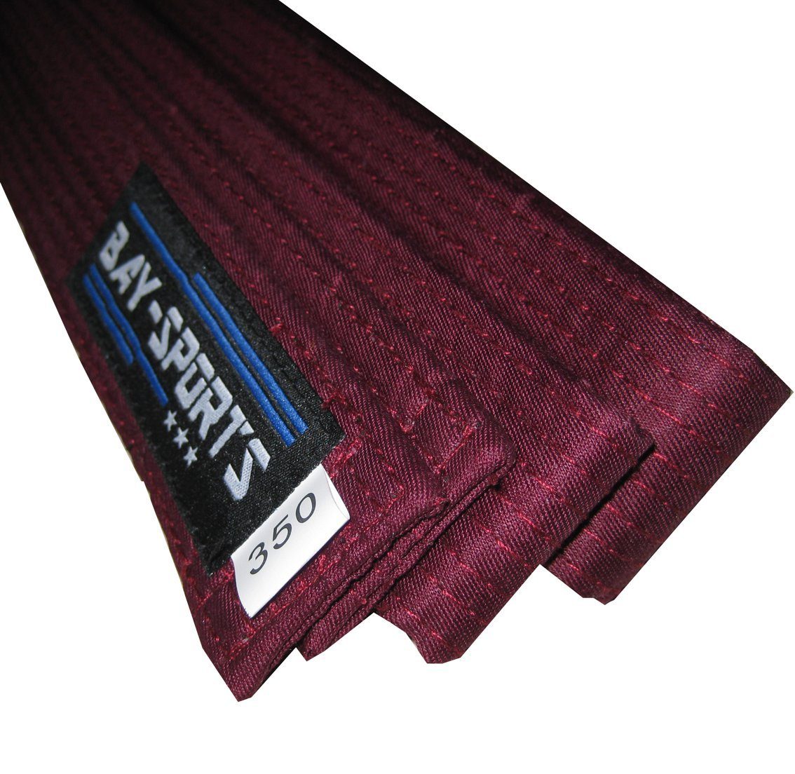 BAY-Sports Yogamatte Yogagurt ohne Schlaufe weich Baumwolle Pilates Zubehör (weinrot, Stück), Länge 160 - 350 cm, reißfest und strapazierfähig, Fitnessband