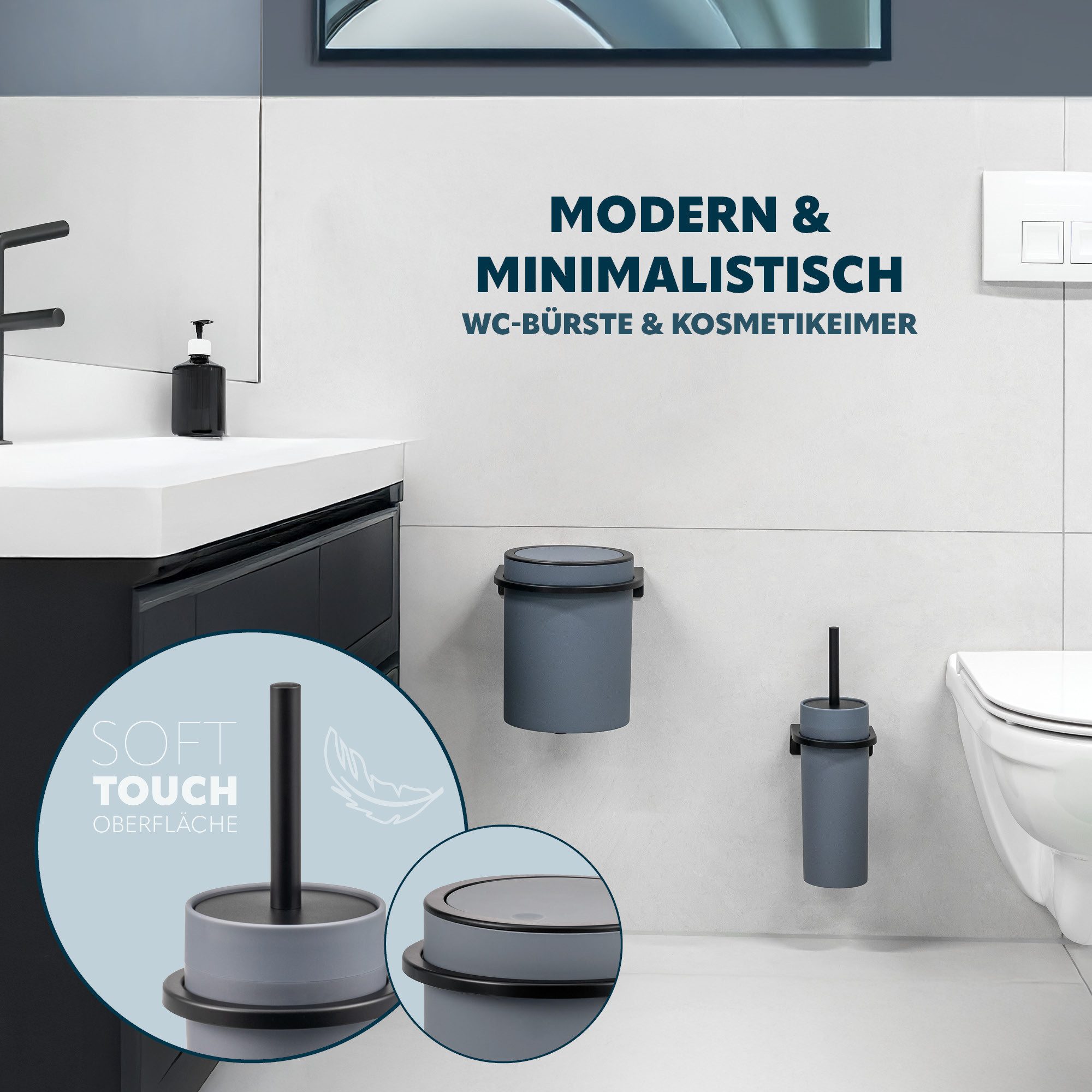 bremermann Badaccessoire-Set 2tlg. Bad-Set SAVONA Softtouch inkl. Wandhalte günstig online kaufen