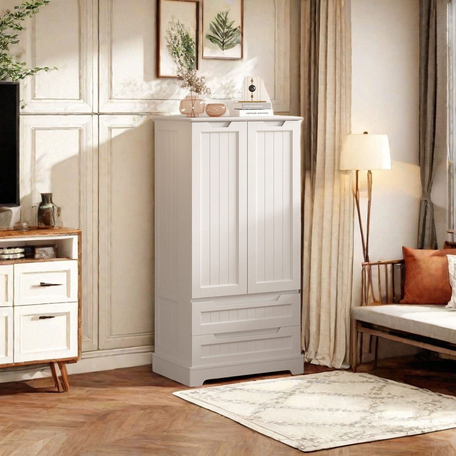 Bealife Highboard Küchenschrank, verstellbare Regalebene,mit 2 Schubladen 2 günstig online kaufen