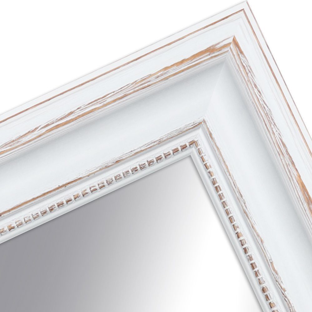 WANDStyle Wandspiegel H550, Weiß, aus Massivholz günstig online kaufen