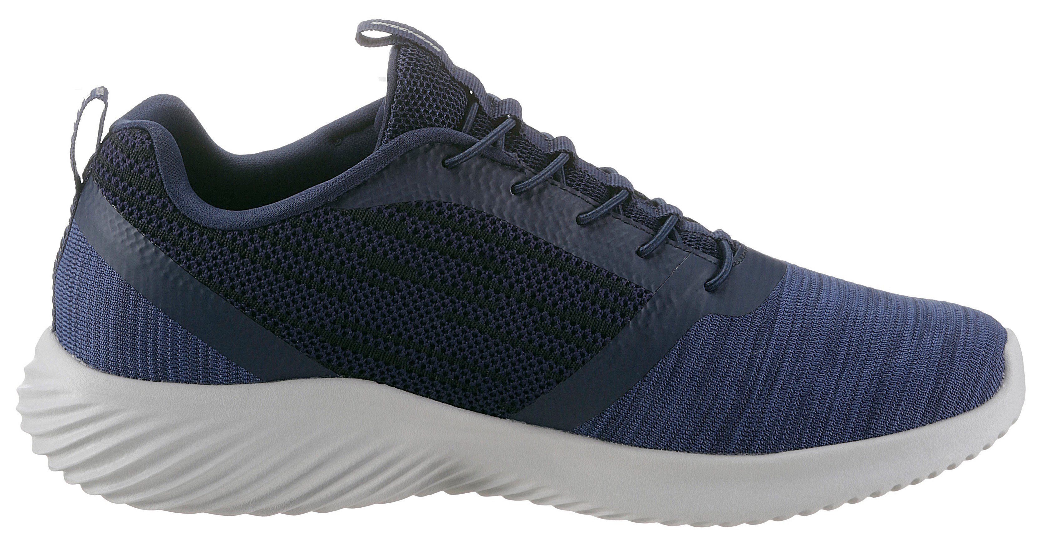 Skechers Sneaker Slip-On leichter navy mit Laufsohle BOUNDER