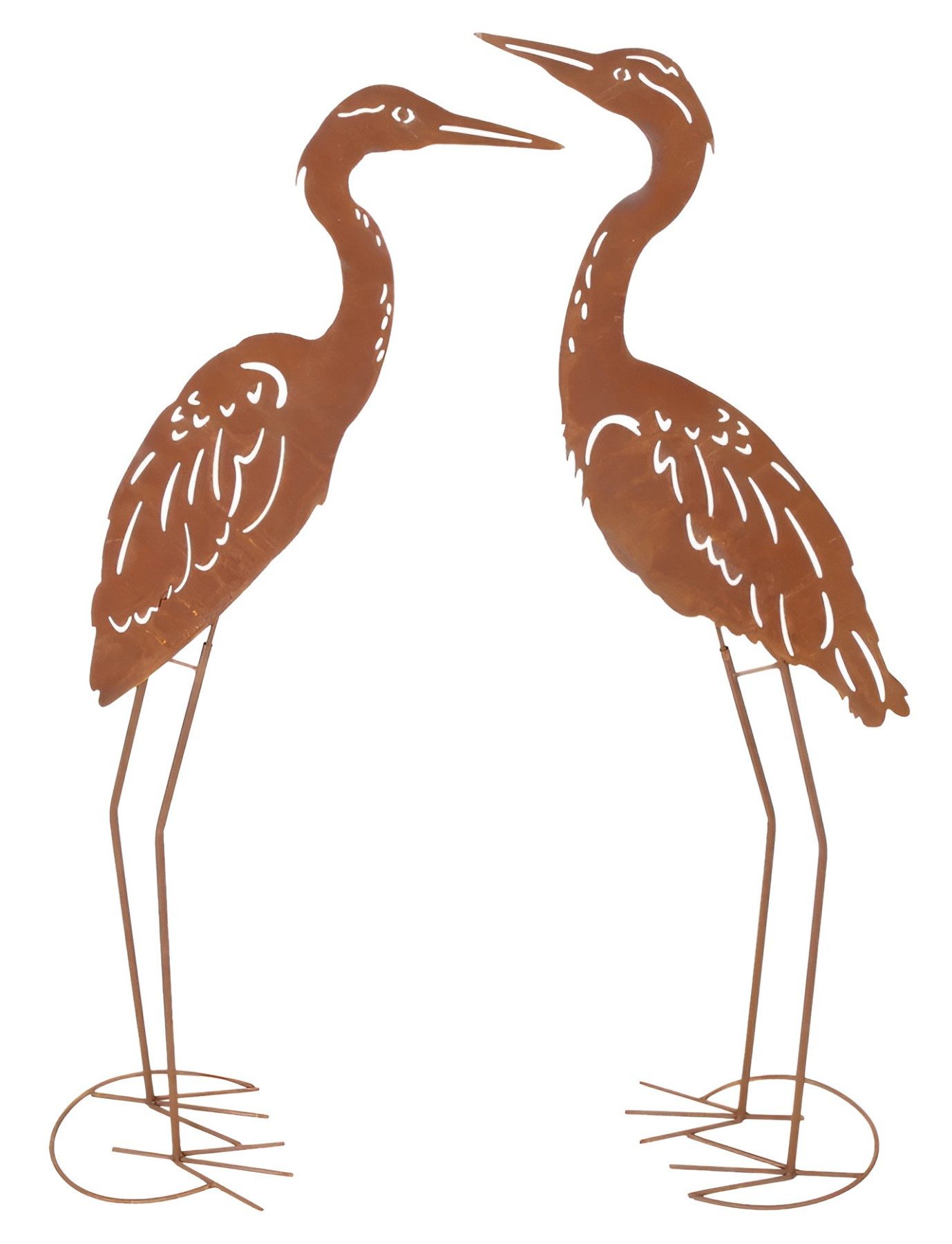 Dekoleidenschaft Gartenfigur Dekovogel aus Metall mit Echtrost, 88 cm hoch, günstig online kaufen