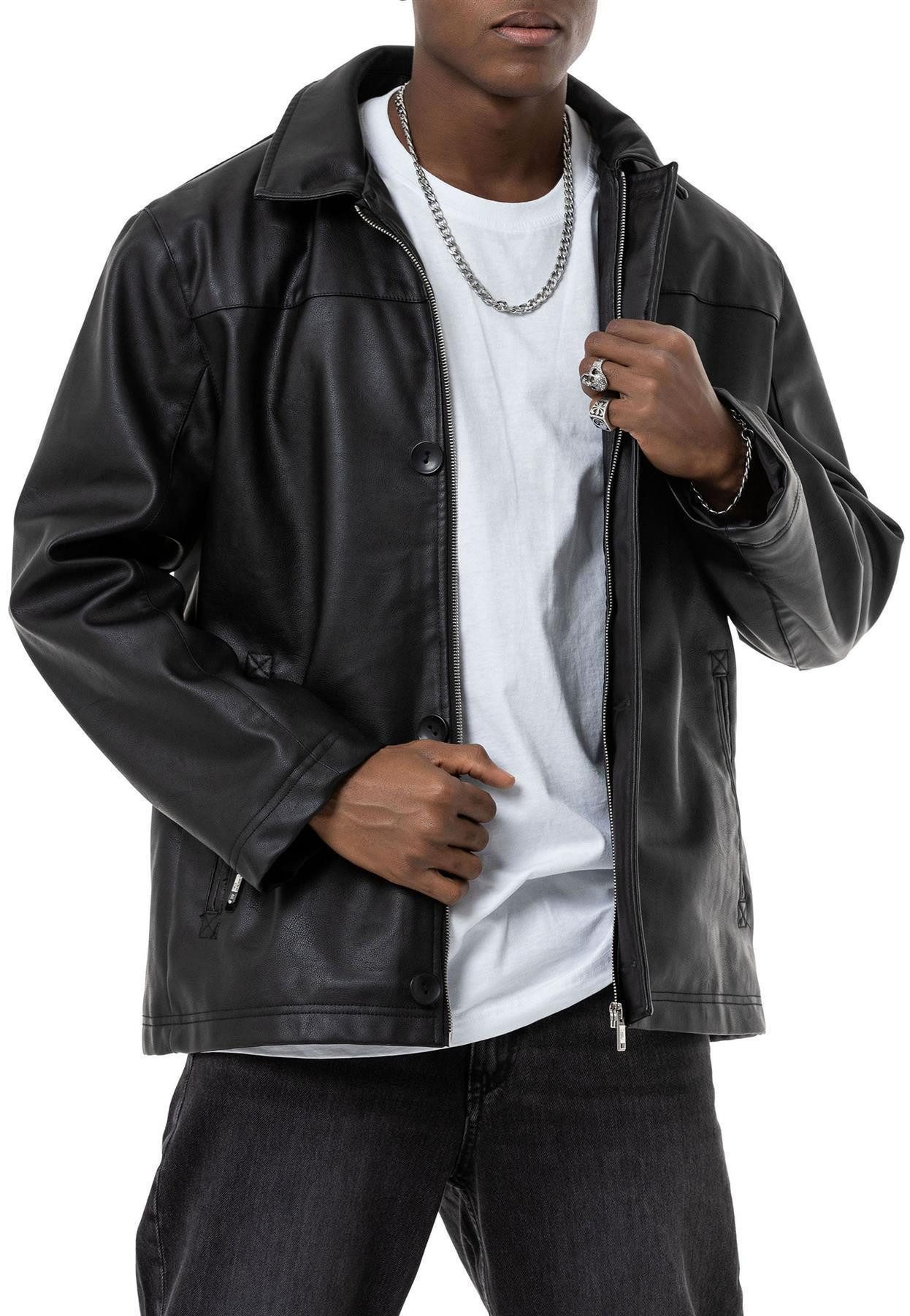 RedBridge Lederimitatjacke im Oversized fit Kunstlederjacke klassisch und m günstig online kaufen