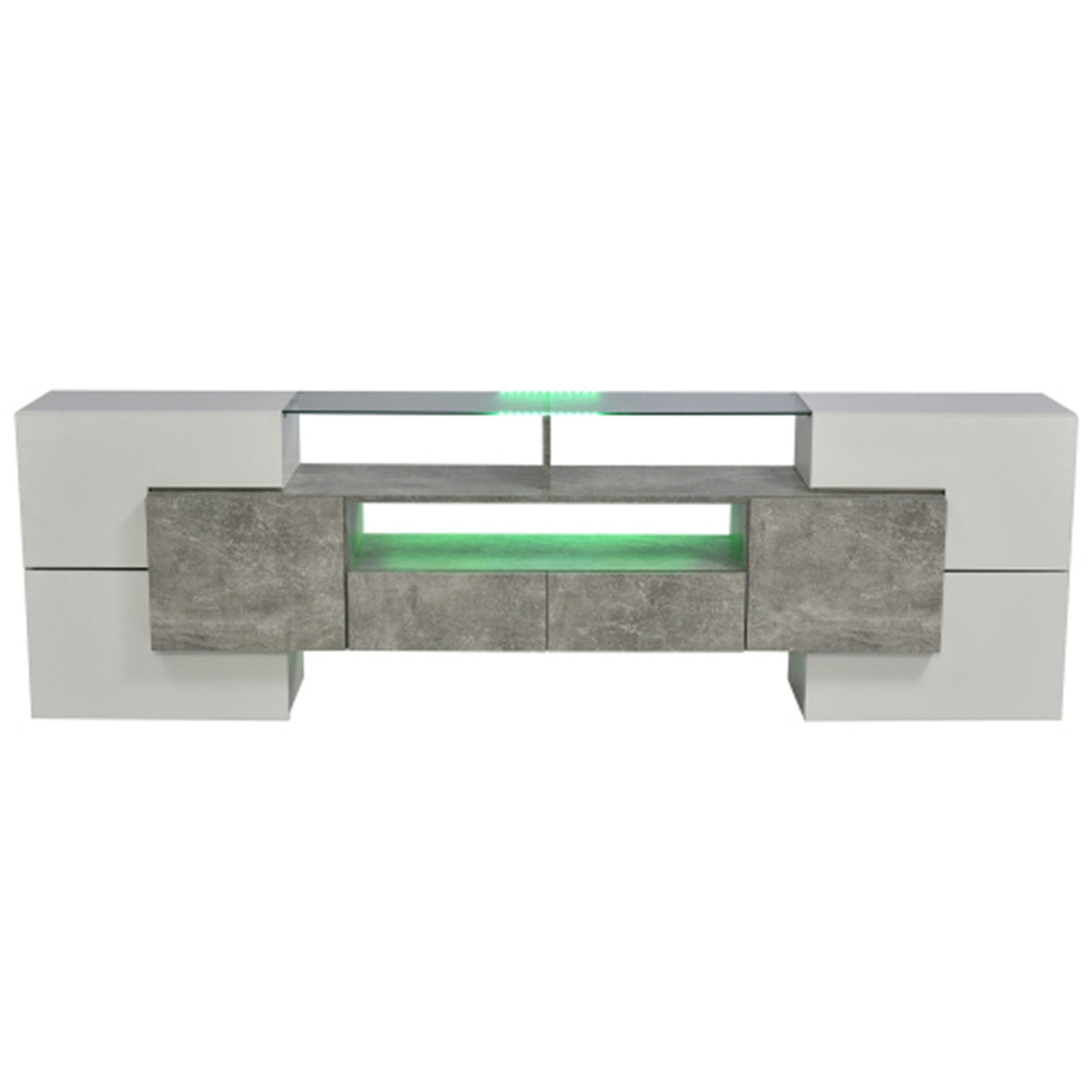 Celya TV-Schrank TV-Schrank, Lowboard,Weiß, 200 cm, günstig online kaufen