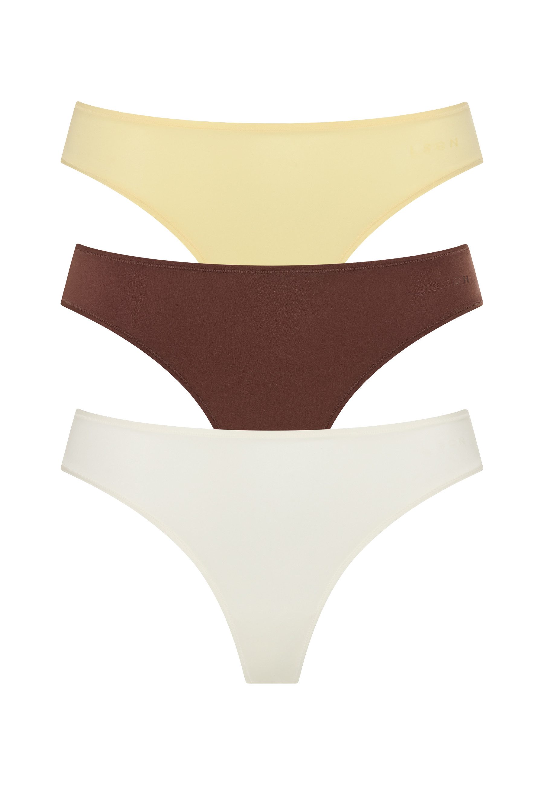 LSCN by LASCANA String (3er Pack) aus weicher und hoch elastischer Microfaser
