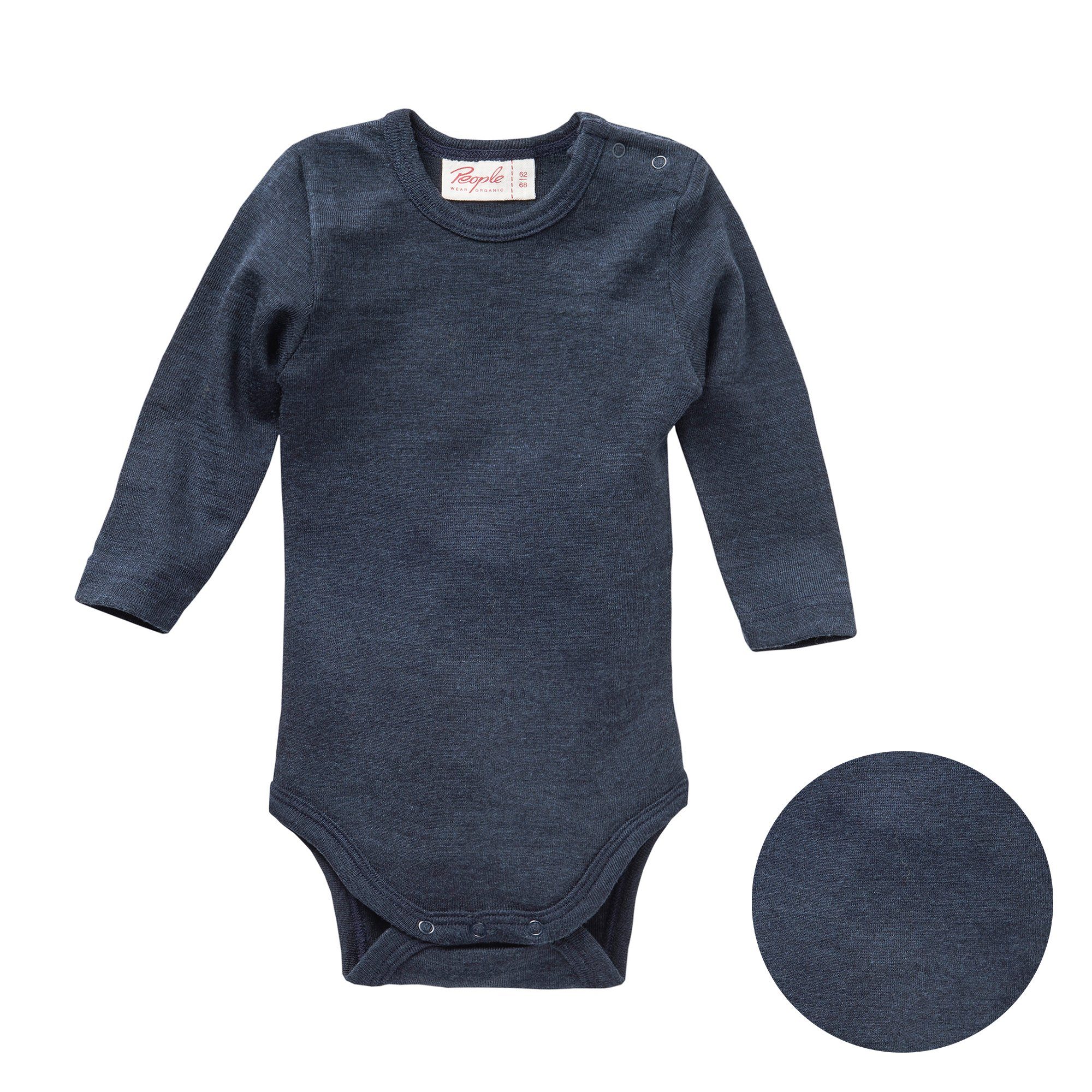People Wear Organic Langarmbody aus Wolle und Seide