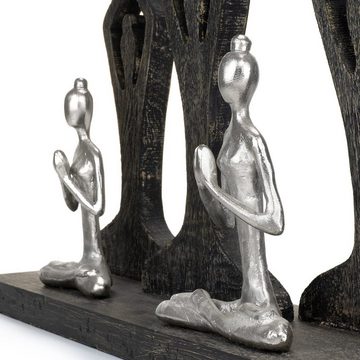 Moritz Skulptur Skulptur Yoga Joga Studio 58x12x35cm, Dekoobjekt Holz, Tischdeko, Fensterdeko, Wanddeko, Holzdeko