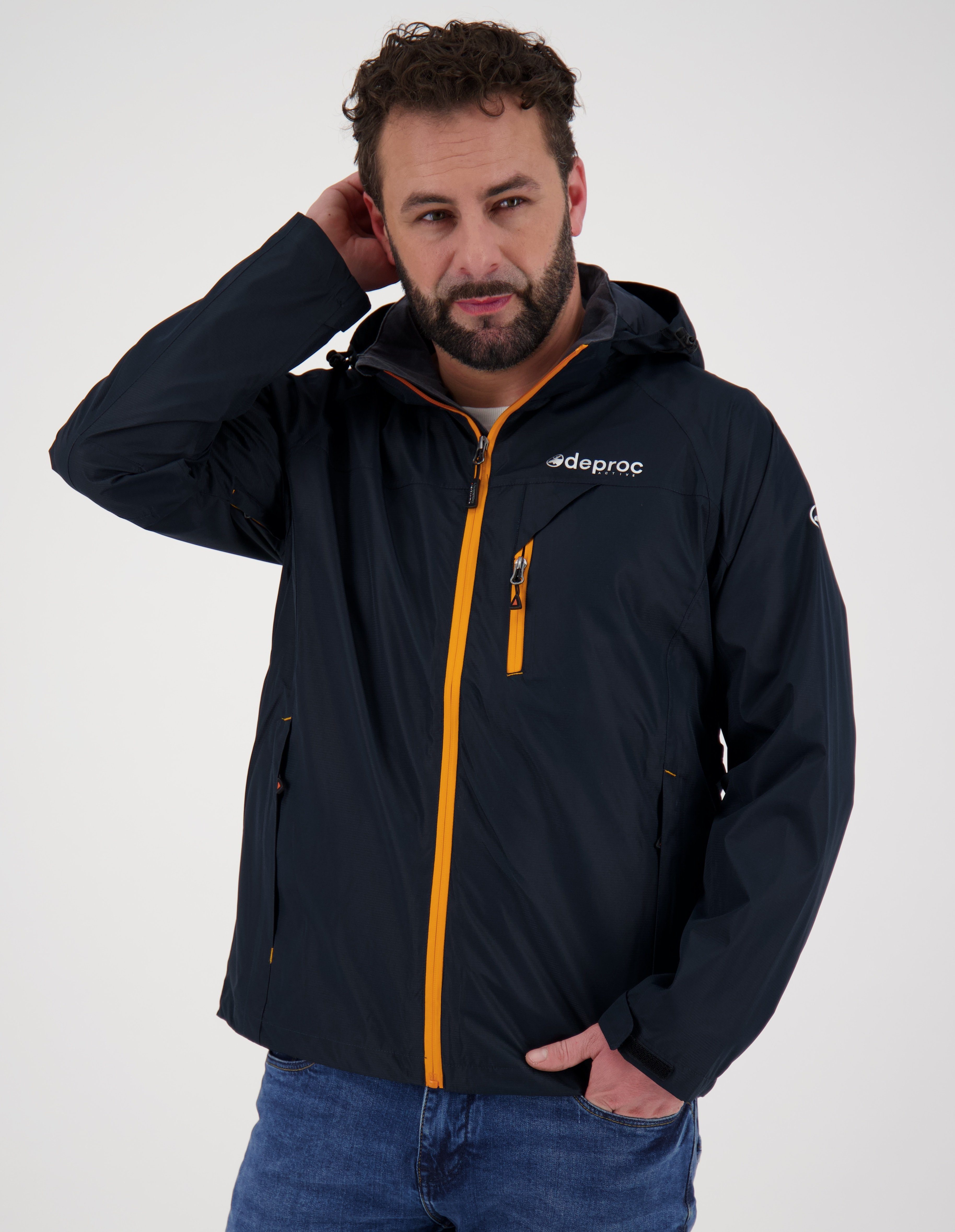 DEPROC Active Regenjacke DURELL NEW CS MEN auch in Großen Größen erhältlich, mit abnehmbarer Kapuze