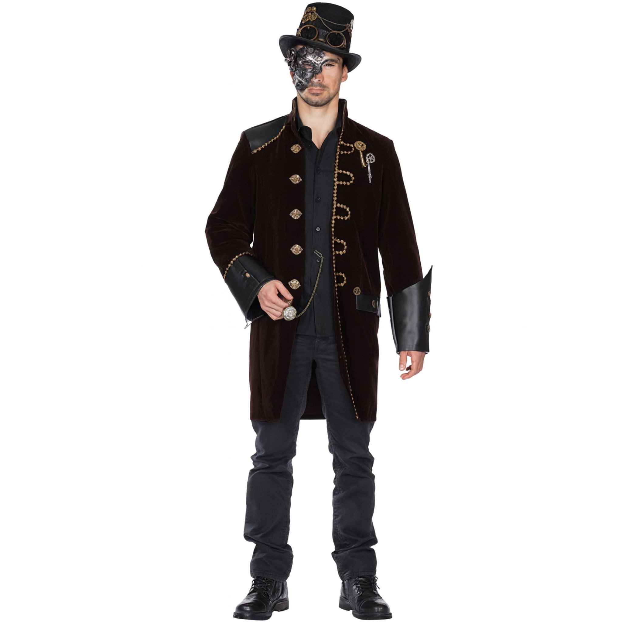 Party x People Kostüm Steampunk Mantel Percival Braun Herren