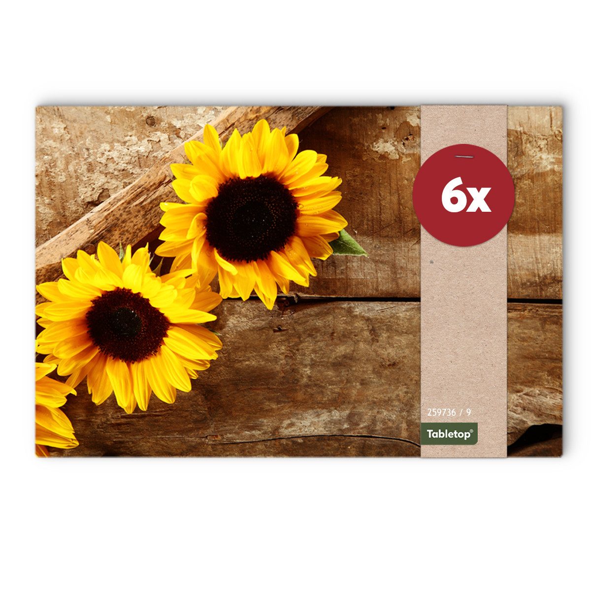 matches21 HOME & HOBBY Platzset Abwaschbare Tischsets 6er Set Sommer Sonnen günstig online kaufen