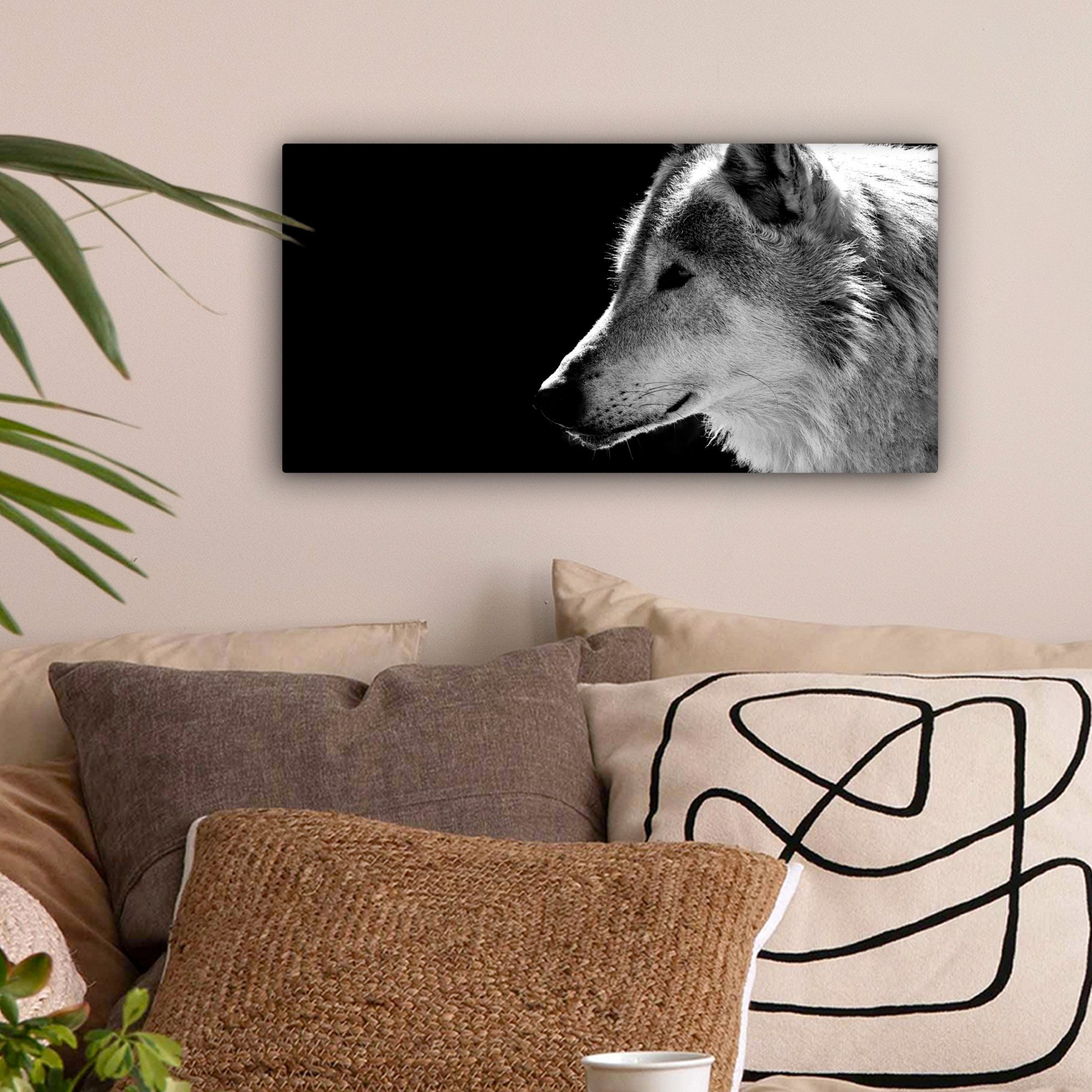 OneMillionCanvasses® Leinwandbild Panorama Wildlife - Wolf günstig online kaufen