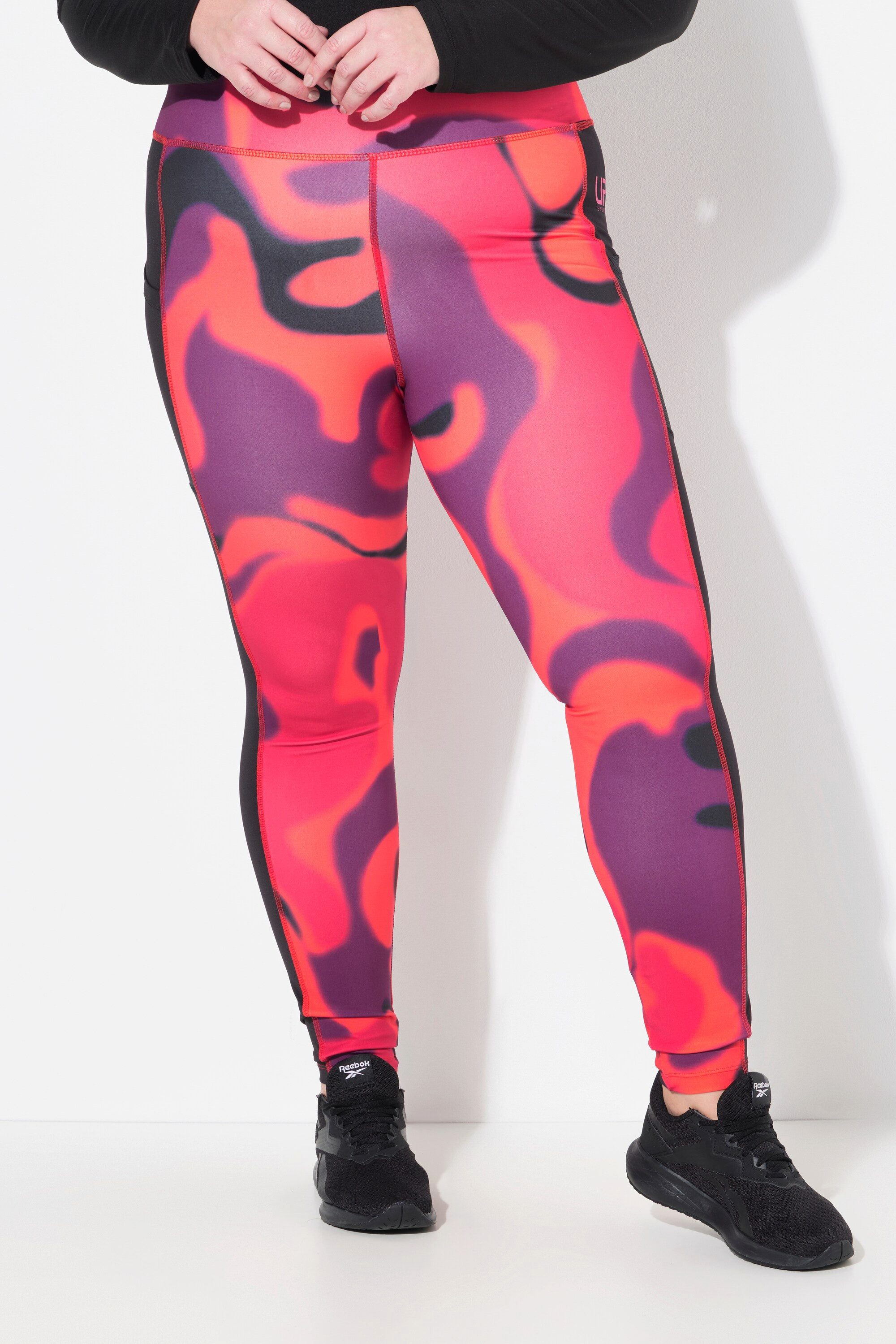Ulla Popken Leggings Sportleggings schnelltrocknend High Waist recycelt