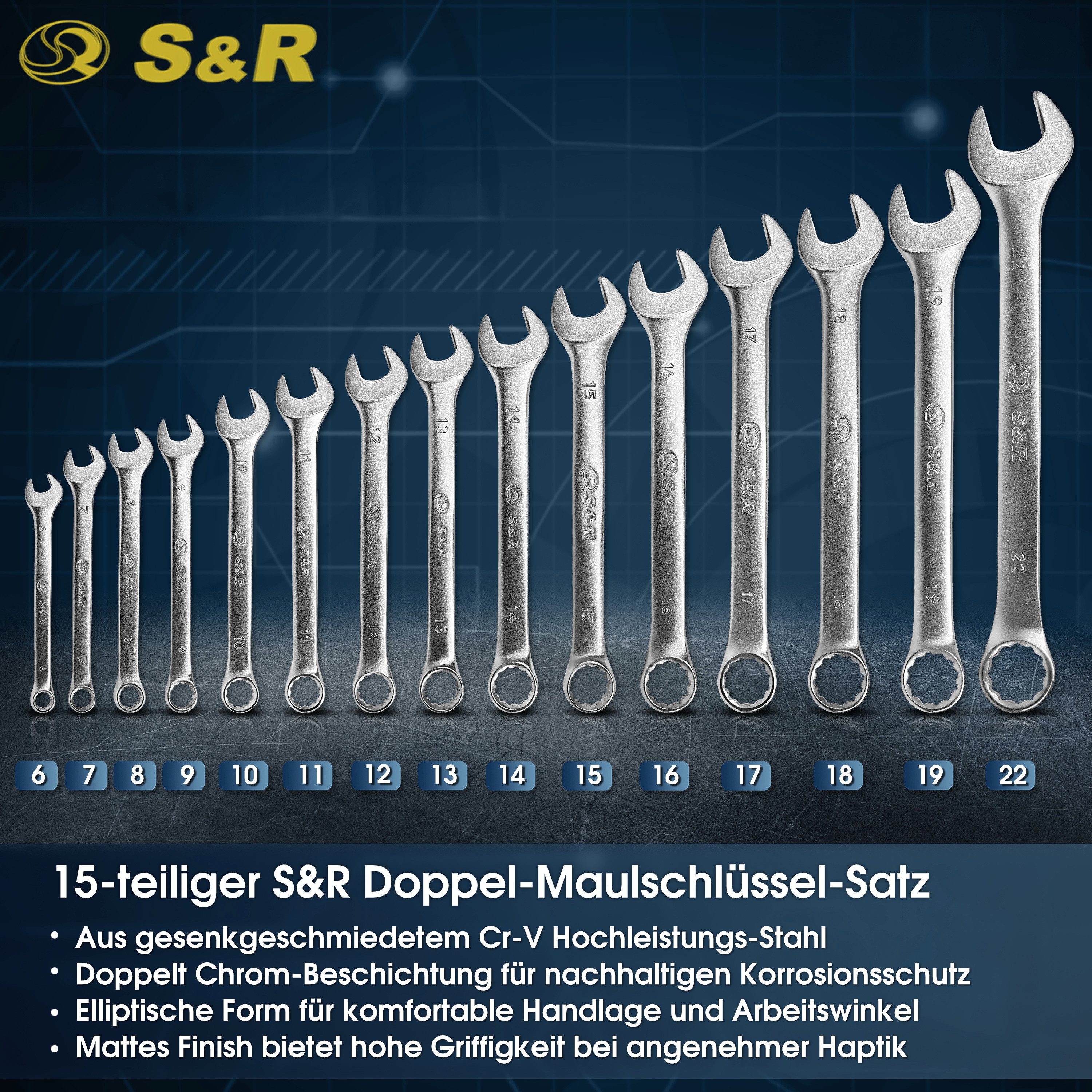 S&R Gabel- und Ringschlüssel S&R Ring-Maulschlüssel günstig online kaufen