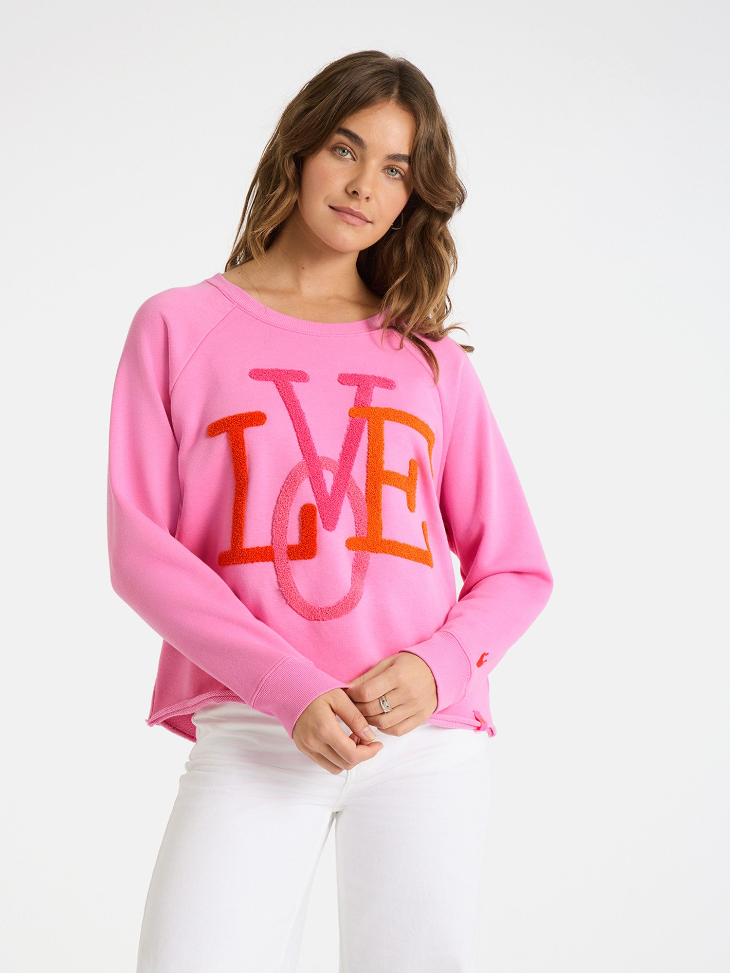 Lieblingsstück Sweatshirt BirdieL mit LOVE-Applikation, Rundhals