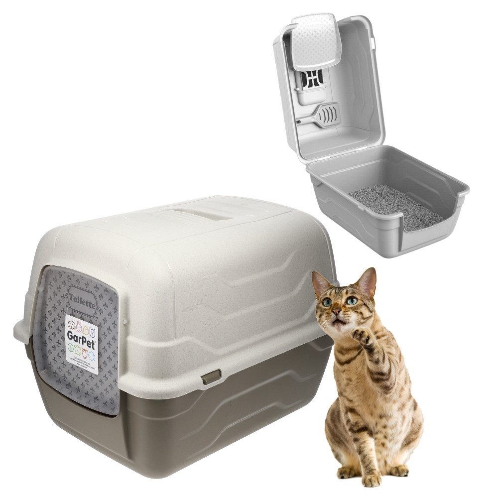 GarPet Katzentoilette GarPet Katzenklo mit Deckel - Haube kippbar - große XXL Katzentoilette