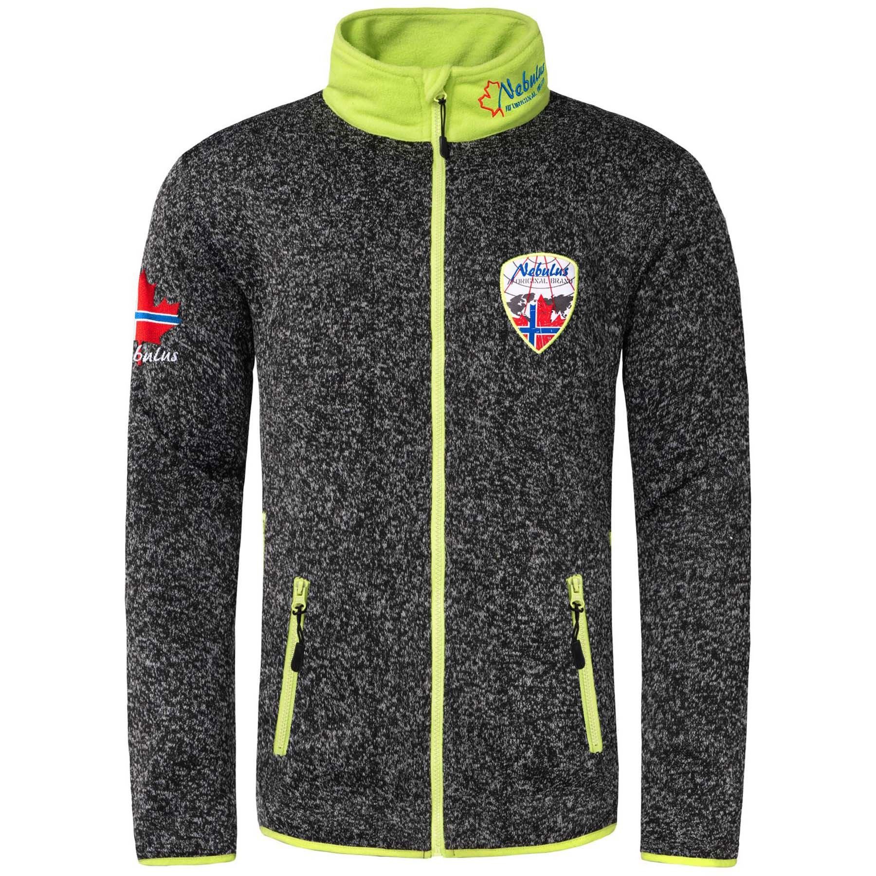 Nebulus Fleecejacke VLADO, P4510 - Herren, schwarz-lime, S günstig online kaufen