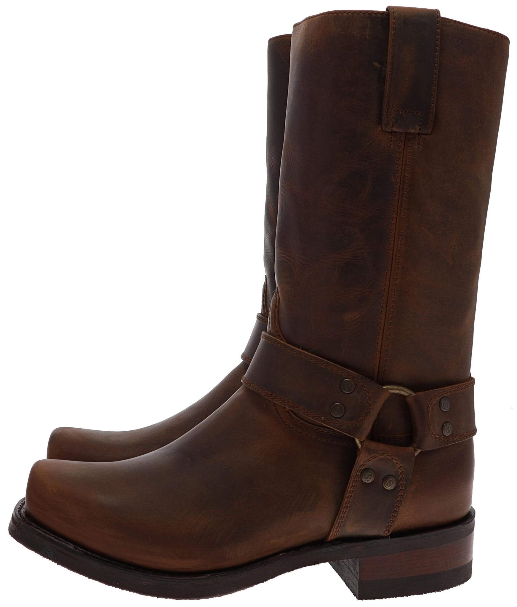 Sendra Boots BLUES 9809 Braun Bikerboots Rahmengenäht Unisex Bikerstiefel, günstig online kaufen