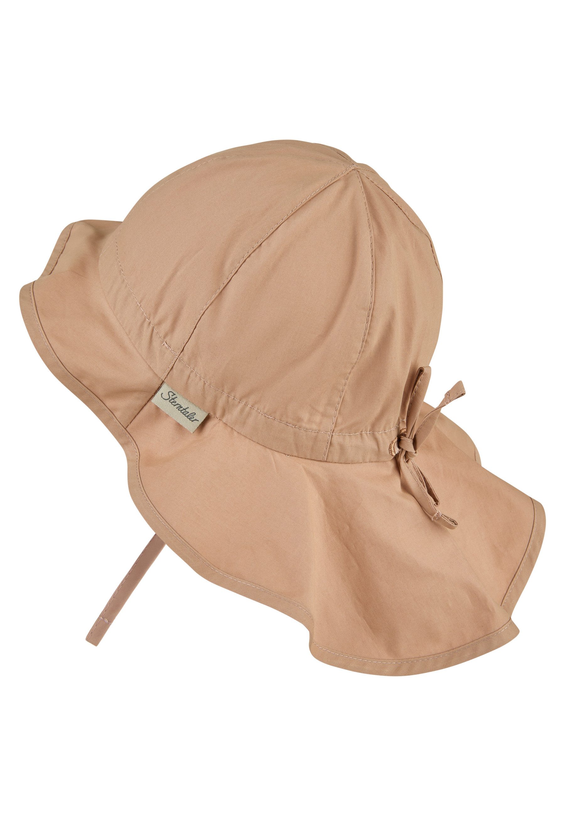 Sterntaler® Schirmmütze 50+ Sonnenhut uni (1-St) Mütze mit Nackenschutz und Größenregulierungsband