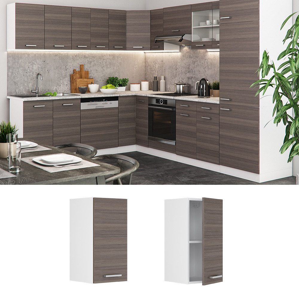 Vicco Hängeschrank R-Line, Grau/Weiß, 30 cm (1-St)