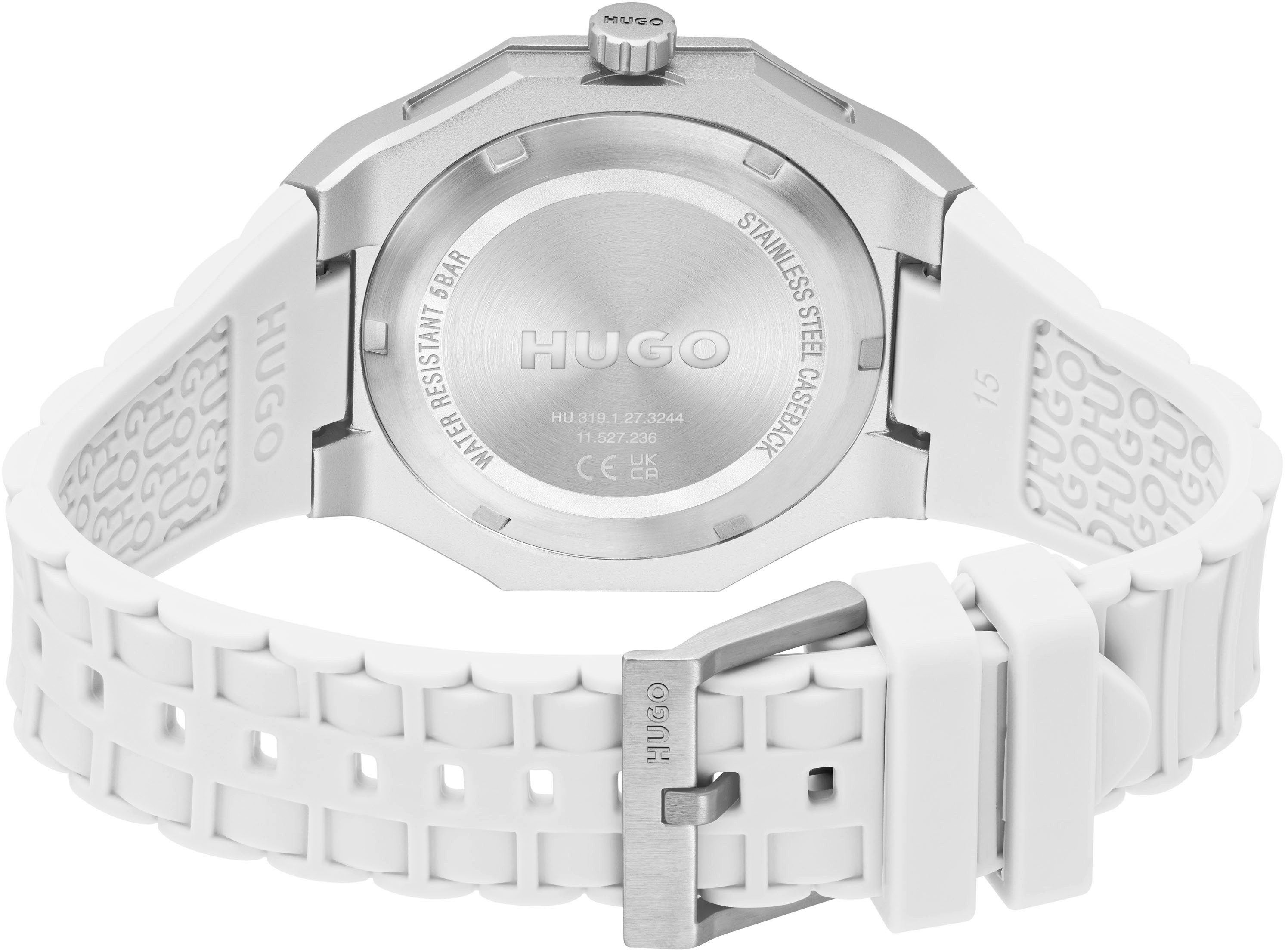 HUGO Quarzuhr #GRAIL LIGHT 1530395, Armbanduhr, Herrenuhr, Silikonarmband, analog