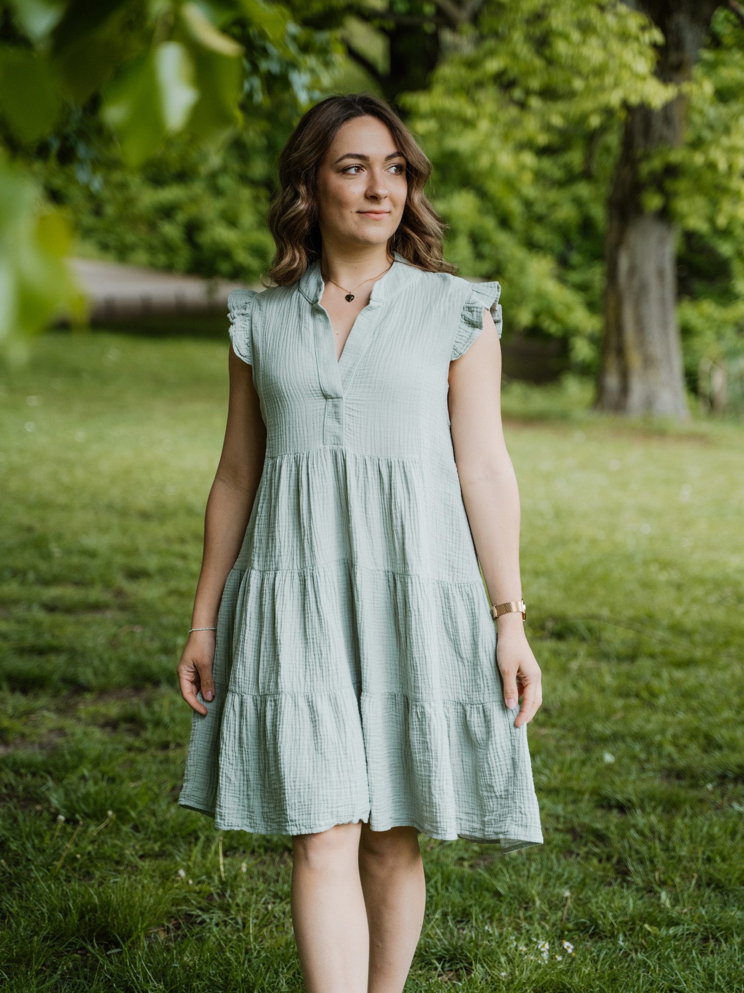 hutch&putch Sommerkleid Musselin Kleid Damen 100% günstig online kaufen