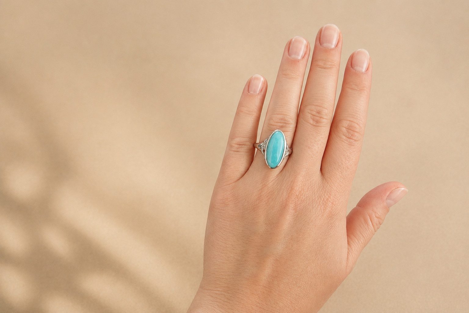 Sogni d'oro Fingerring mit peruanischem Amazonit, Silber 925