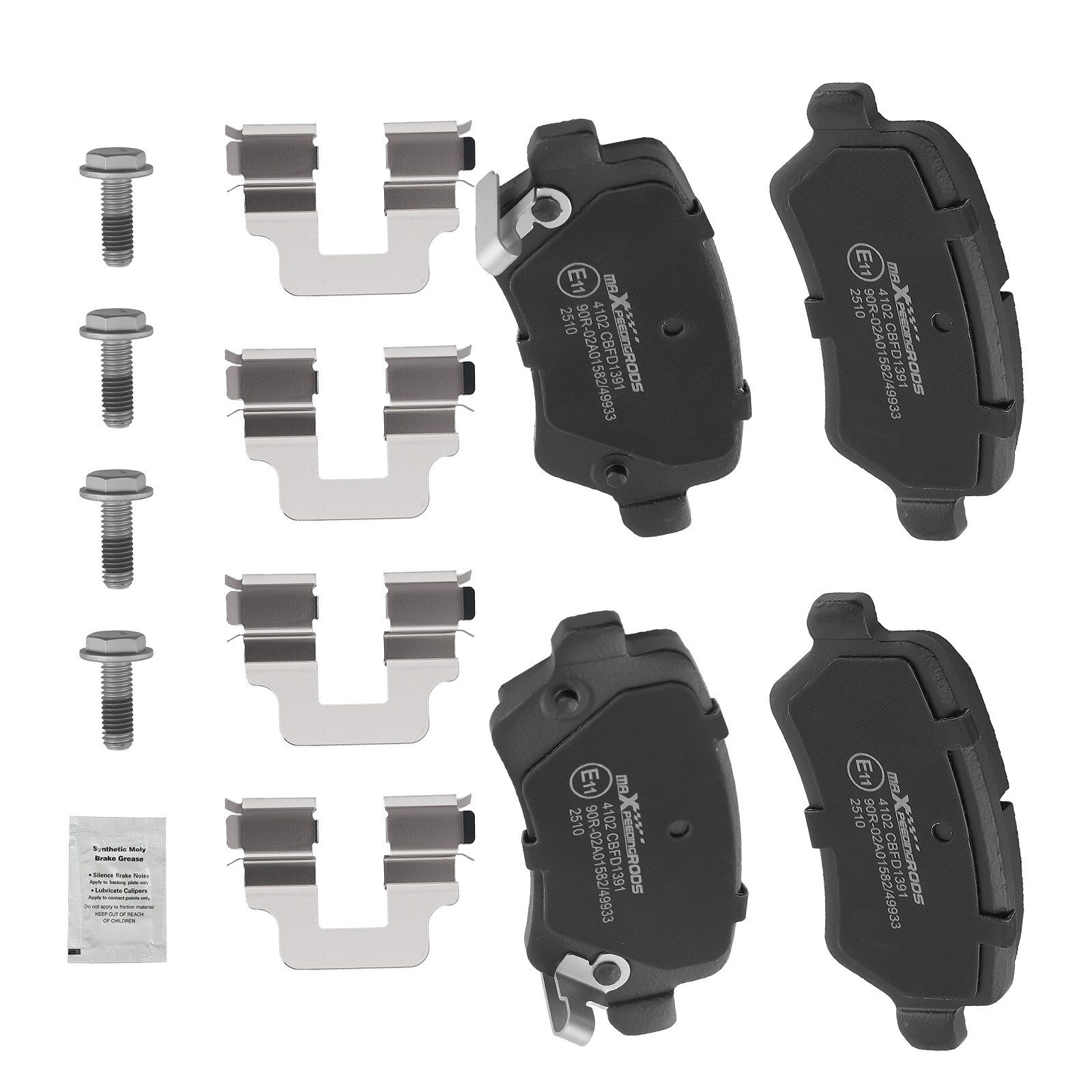 maXpeedingrods Bremsbelag, Bremsbeläge Hinten for Vauxhall Combo Astravan 1.4 1.6 1.7 2000-2022
