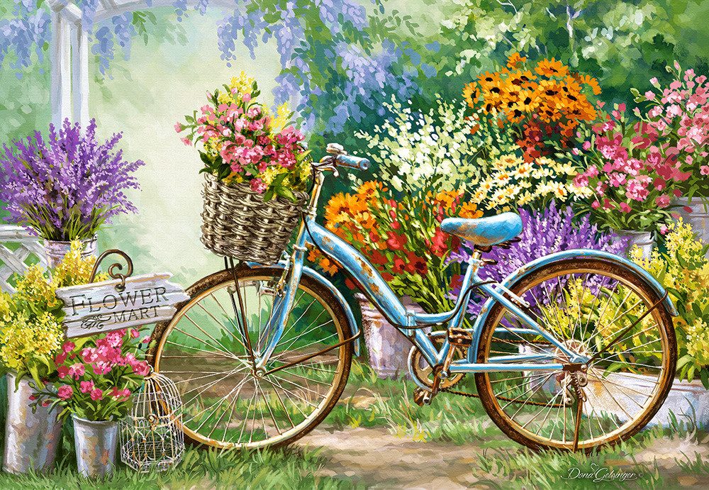 Castorland Puzzle Bepflanztes Fahrrad, Puzzleteile günstig online kaufen