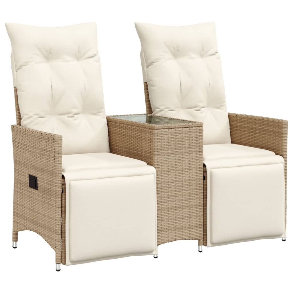 vidaXL Loungesofa Gartensofa 2-Sitzer Verstellbar mit günstig online kaufen