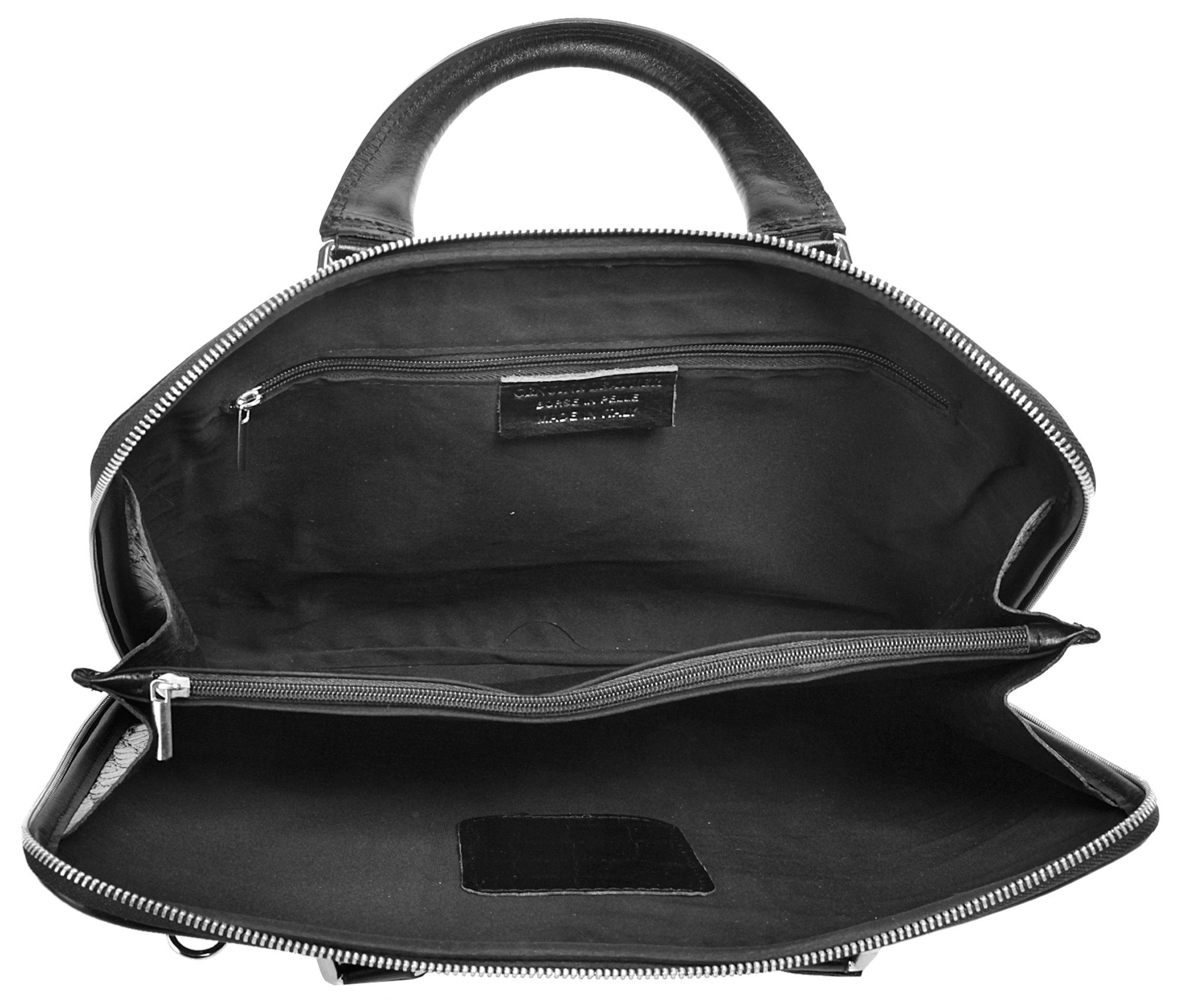 Cluty Aktentasche, echt Leder, Made in Italy