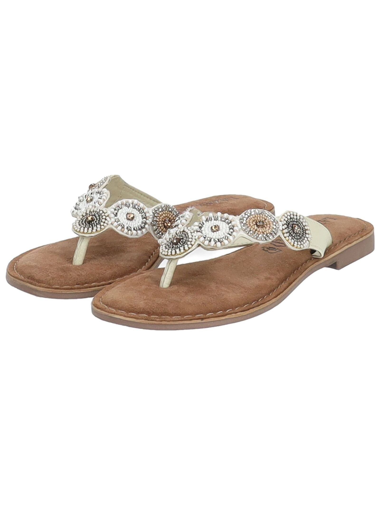 Lazamani Lazamani Sandalen Leder/Textil Zehentrenner