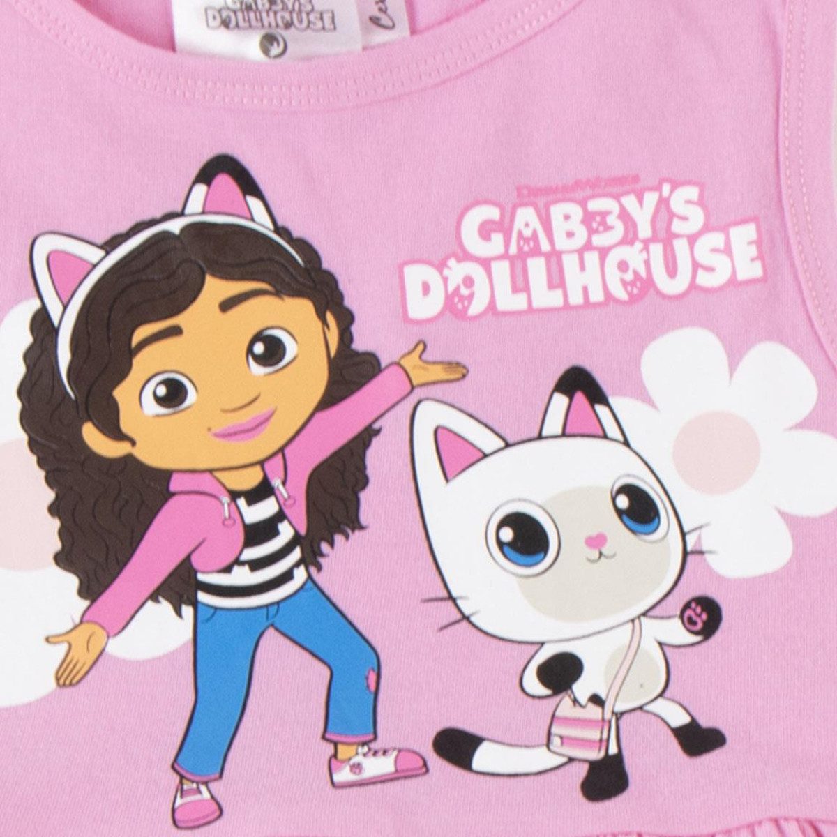 Dreamworks Gabby’s Dollhouse Sommerkleid Kleid Kinder Baumwollkleid Freizeitkleid Mädchen (Packung)