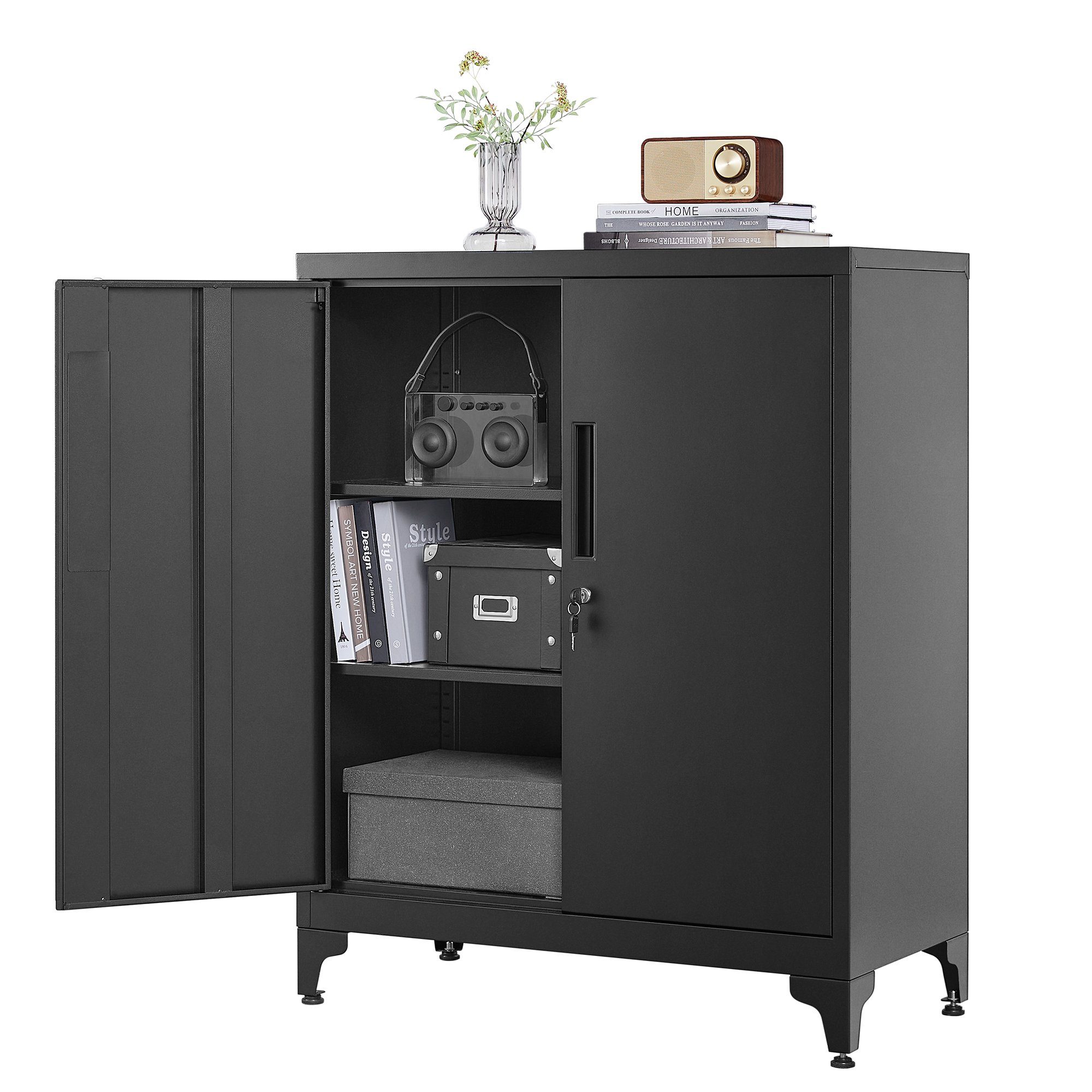 SONGMICS Aktenschrank Aktenschrank, Mehrzweckschrank, Büroschrank mit günstig online kaufen