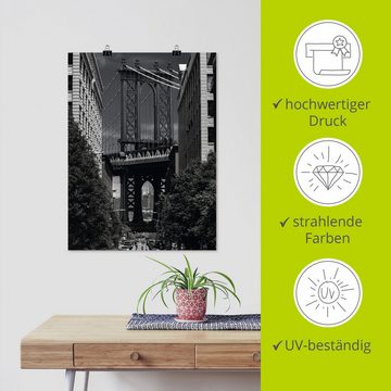 Artland Poster New York Manhattan Bridge II, Amerika (1 St), als Alubild, Leinwandbild, Wandaufkleber oder Poster in versch. Größen