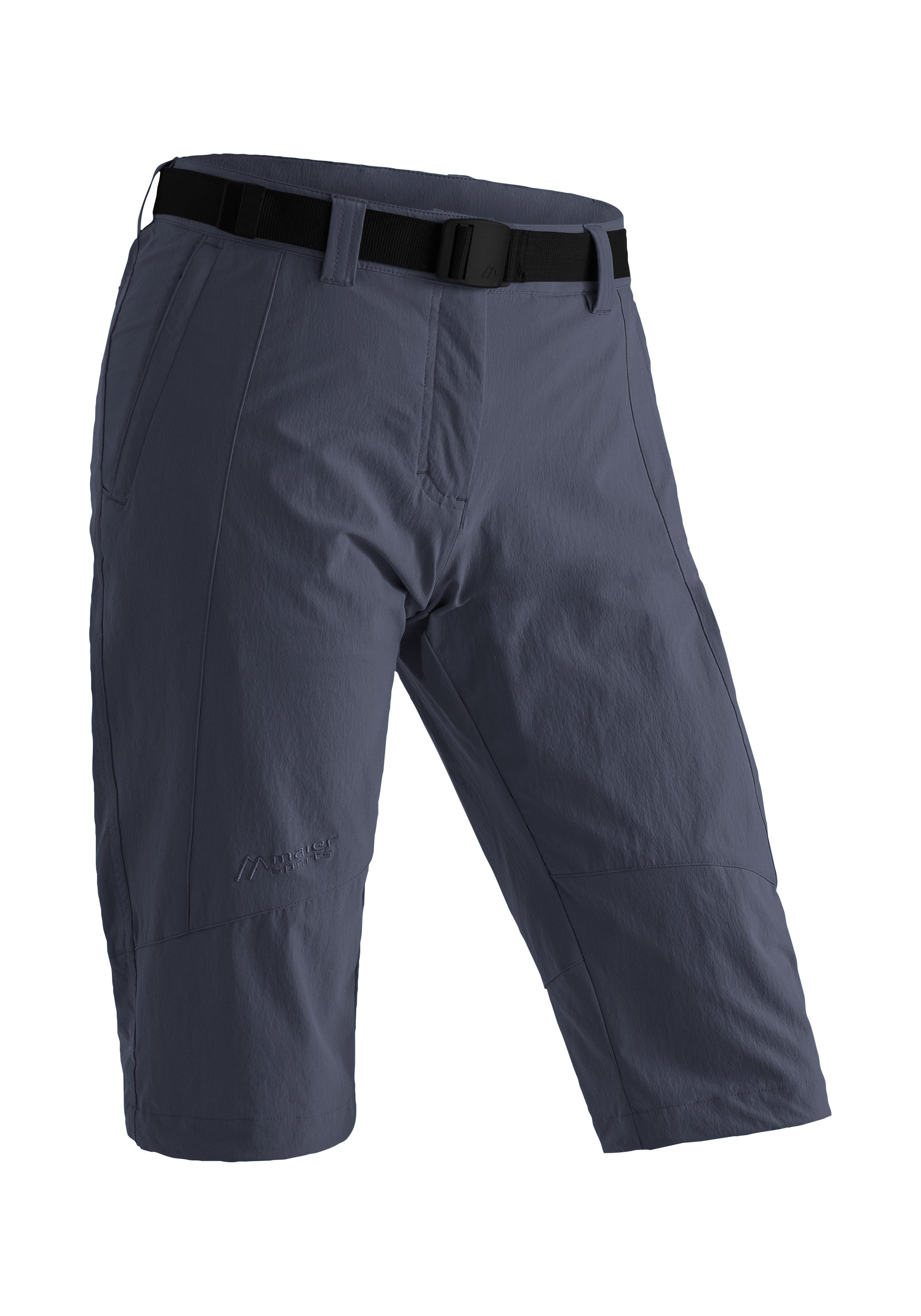 Maier Sports Caprihose Kluane Damen Shorts, kurze Wanderhose, Outdoorhose mit 2 Taschen, Regular Fit