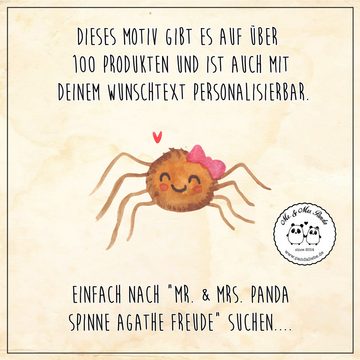 Mr. & Mrs. Panda Becher Spinne Agathe Freude - Gelb Pastell - Geschenk, Beliebte Spinne, Vira, Emaille, Liebevolles Design