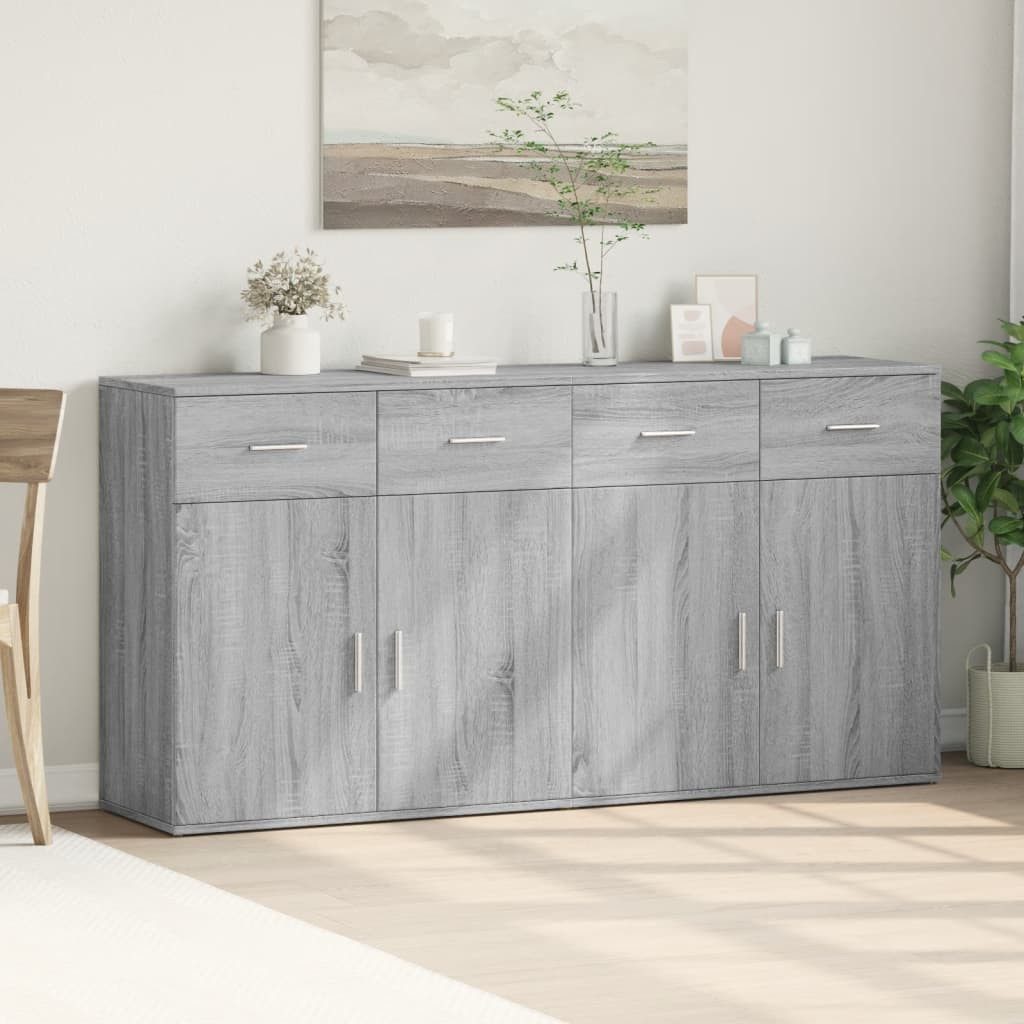 vidaXL Sideboard Sideboards 2 Stk. Grau günstig online kaufen
