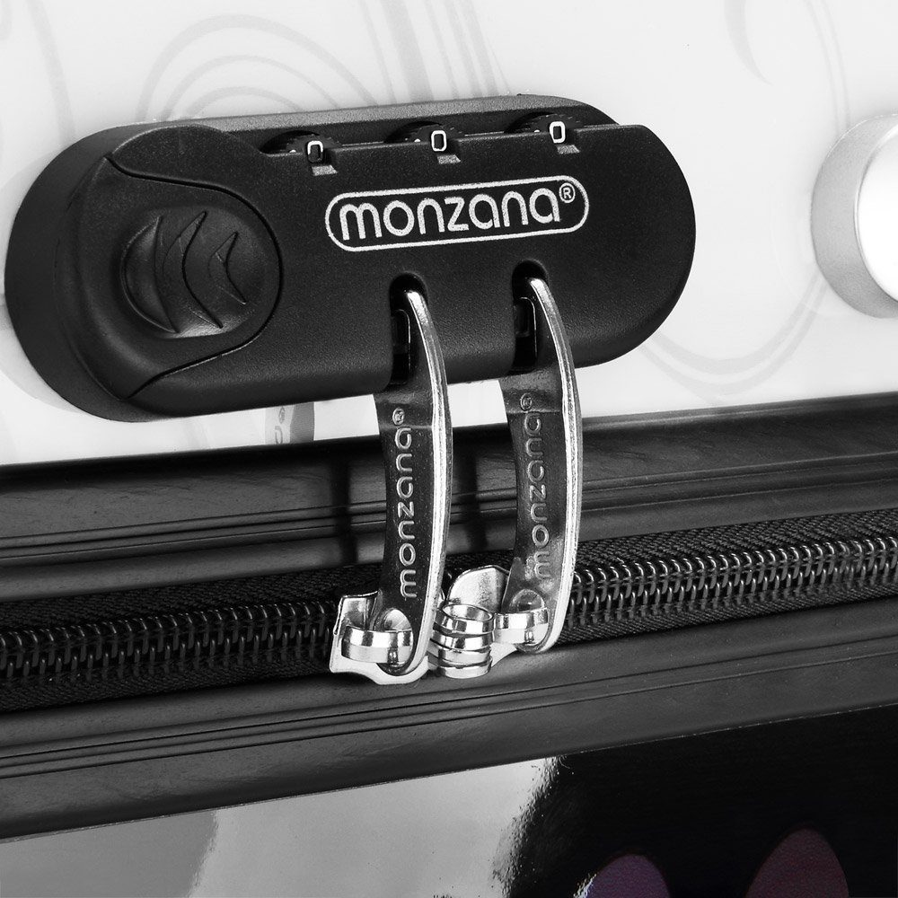 Deuba Trolleyset, Reisekoffer Trolley Koffer ABS PC Gehäuse Zwilllingsrolle Schloss