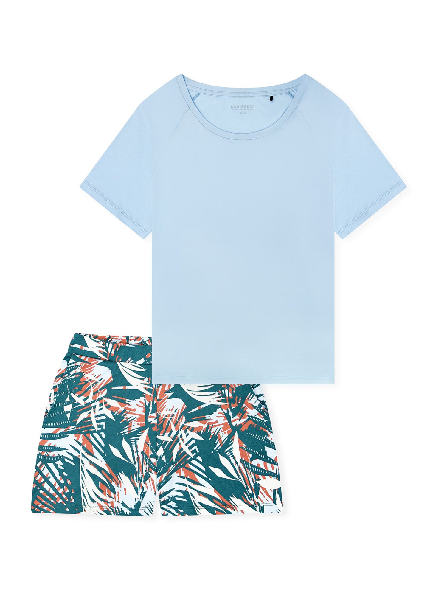 Schiesser Pyjama Modern (2 tlg) Schlafanzug, Pyjama Set, Nachtwäsche