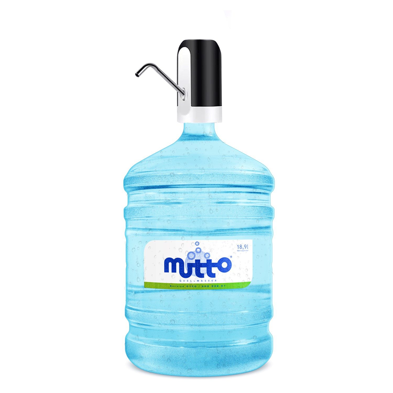 Mutto Wasserpumpe Mutto Premium Quellwasser Weich, 19 Liter inkl. Pumpe (2-tlg)
