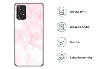 MuchoWow Handyhülle Marmor - Weiß - Rosa - Chic - Marmoroptik, Handyhülle Telefonhülle Samsung Galaxy A33