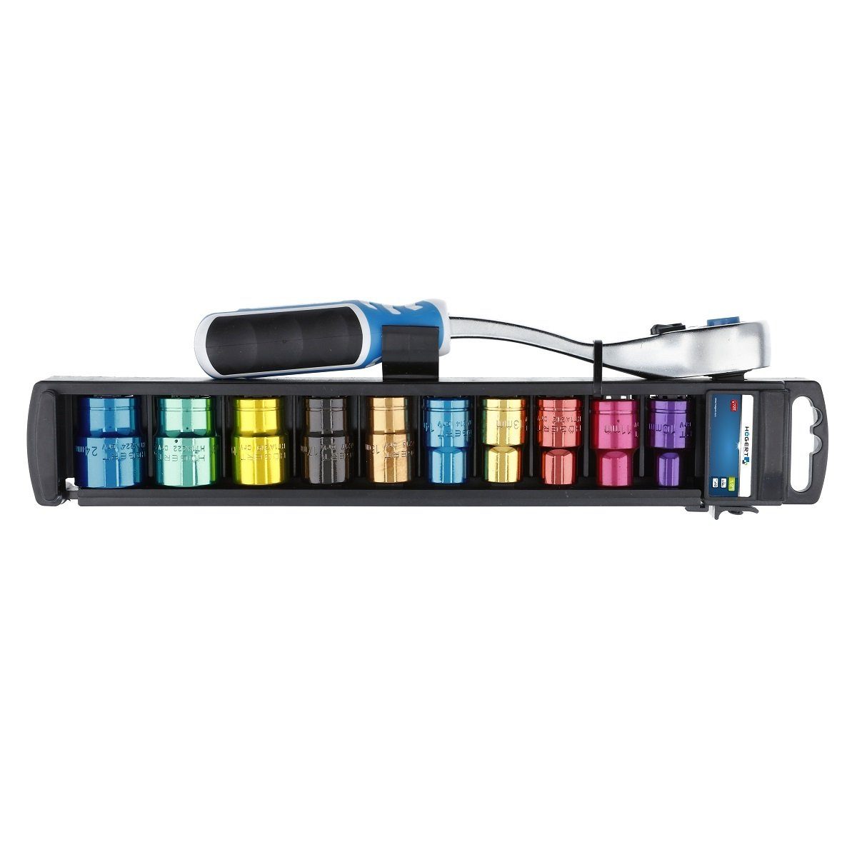 Högert Ratsche Steckschlüssel-Set Farbkennzeichnung 1/2" Ratsche