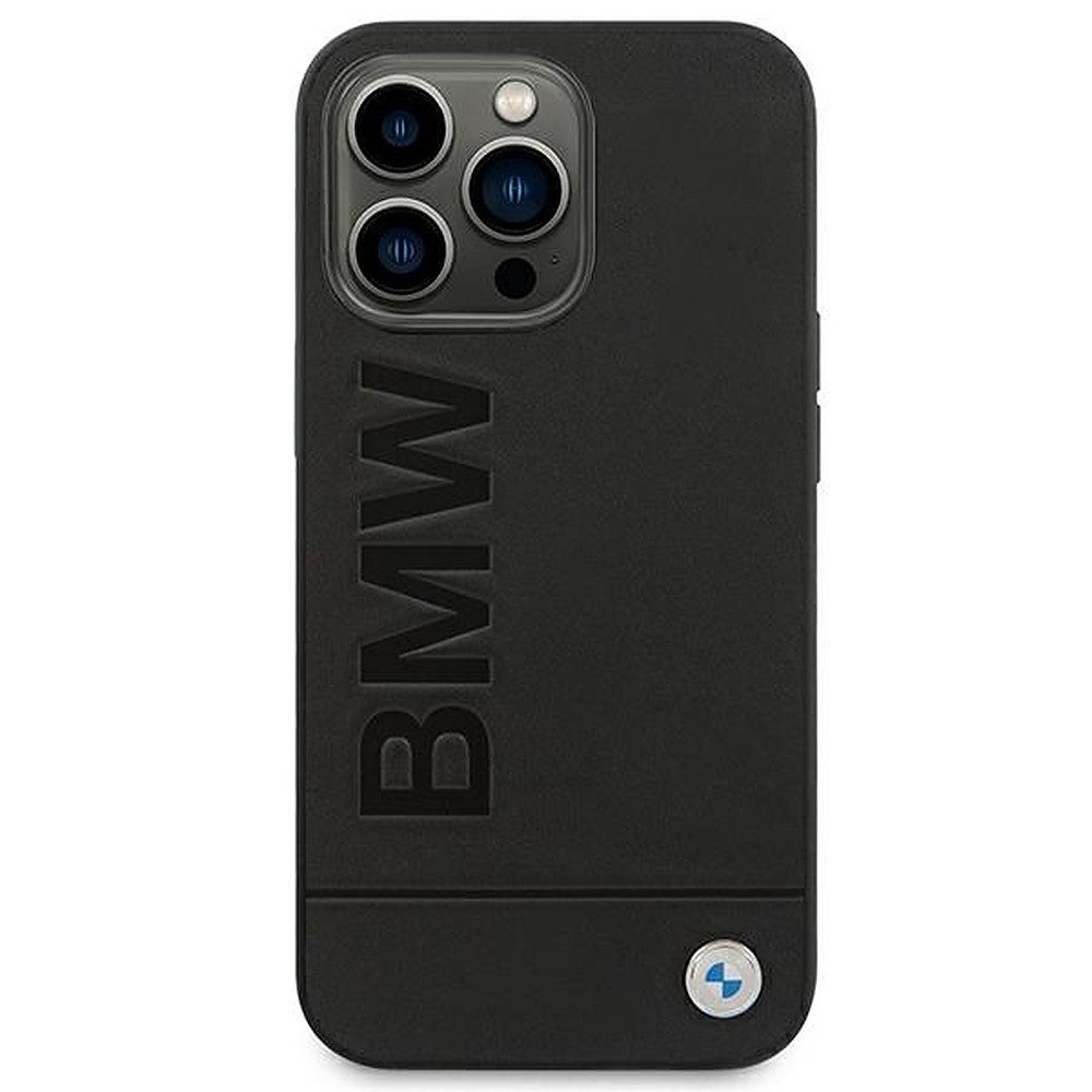 BMW Stempel Handyhülle Lederhülle Schutzschale, Echtleder, geprägtes Logo, TPU-Kante, Hartschale